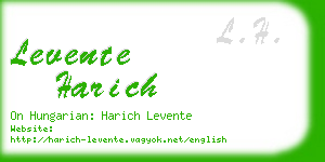 levente harich business card